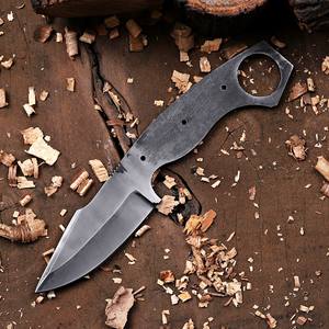 Kit de couteau tactique à lame vierge en acier 1095, forgé, à lame pleine, pour personnalisation, couteau de chasse à lame fixe, OEM/ODM - Product Image 1