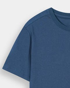 T-shirts pour hommes, style personnalisé, tendance, t-shirt en coton bleu pour hommes, t-shirt de haute qualité fabriqué au Pakistan, logo personnalisé OEM - Product Image 4