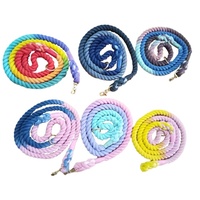 Laisse pour chien en corde de coton de haute qualité, personnalisée, résistante, avec couleur et logo de marque sur mesure à prix très avantageux