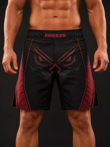 Fawkes Boxing <b>Shorts</b> Men's Blue Black <b>Silver</b> Lightning Print Moisture-Wicking Breathable Regular Fit Adult Customized Fabric - Product Image 1