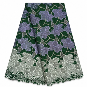 Wholesale Eco-Friendly Breathable African <b>Embroidery</b> for Voile Lace Fabric 110 GSM Premium French Lace <b>Material</b> for Bridal - Product Image 4