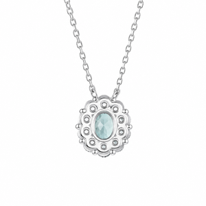 Collier élégant en or blanc 10 carats plaqué or, chaîne à maillons, pendentif fleur en moissanite taille brillant certifiée GRA, pour femme, idéal pour les fiançailles - Product Image 5