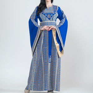 Vestido Abaya Thobe Elegante para Mujer, Estilo Oriental Modesto, Material Viscosa, Diseño con Cuentas, Corte Holgado para Ramadán y Eid - Product Image 1