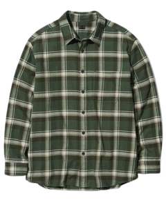 Camisa Casual a Cuadros Verde Oliva para Hombre, Algodón y Poliéster, Manga Larga, Cierre de Botones, Diseño a Cuadros, Suave y Cómoda para Uso Diario - Product Image 1