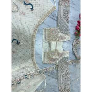 Heera Creation White Designer 2XL Lehenga Choli avec une belle broderie multi-fils - Product Image 5