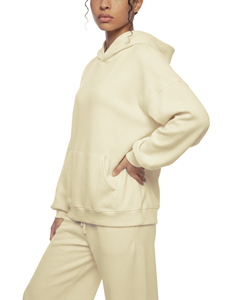 Sweat à capuche unisexe ample et brodé en coton épais, écologique et respirant, style gaufré |   Streetwear à Marque Privée OEM - Product Image 5