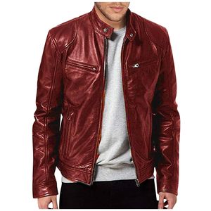 Men's <b>Zip</b> <b>Up</b> Leather <b>Jacket</b> - Casual Design - Smooth Feel - Great Everyday Outerwear - leather <b>jackets</b> <b>jacket</b> for men - Product Image 4