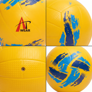 Ballon de volley-ball en caoutchouc texturé à 5 fossettes, taille personnalisée, pour entraînement extérieur sur la plage, pour écoles et clubs, fabricant OEM - Product Image 4