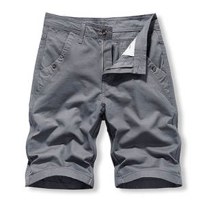 กางเกงขาสั้นคาร์โก้ผ้าแคนวาสผู้ชายคลาสสิกขายส่ง 100% ผ้าฝ้าย - กางเกงขาสั้นเบอร์มิวดาสีพื้นสไตล์วินเทจลำลอง แห้งเร็ว ระบายอากาศได้ดี เหมาะสำหรับกิจกรรมกลางแจ้ง - Product Image 5