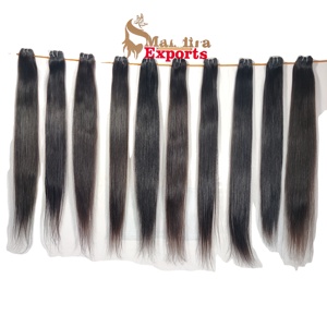 Vendeur en gros 100% cuticules alignées vierge brut indien longue vison droite Machine Double wefted faisceaux Extensions de cheveux humains - Product Image 6