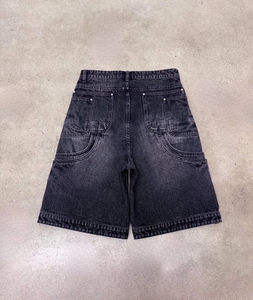 Shorts en jean élégants pour hommes et femmes, 100 % coton, taille haute, délavés à l'acide, tenue décontractée d'été, style streetwear tendance - Product Image 6