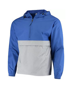 Veste Anorak Décontractée Hiver Slim Unie à Capuche Demi-Zip en Polyester Coupe-Vent Qualité Supérieure Personnalisable - Product Image 5