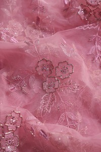 Tela de Encaje con Lentejuelas y Bordado Floral de Lujo, Material Textil Pesado para Vestidos de Novia, Material de Alta Costura - Product Image 4