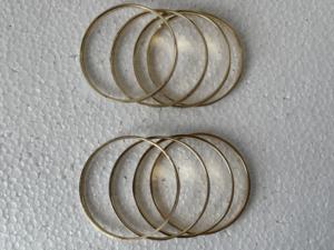Juego de Brazaletes de Lujo Hechos a Mano en Plata S925 con Incrustaciones de Madreperla y Baño de Oro para Mujer, Joyería Apilable para Aniversario - Product Image 2
