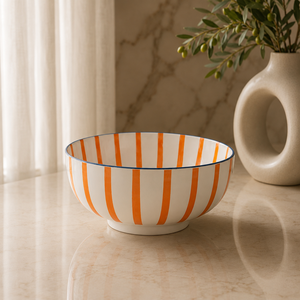 Bol à salade en céramique de qualité supérieure, design artisanal rond et profond en forme de feuille d'olivier, finition brillante pour une table contemporaine - Product Image 5