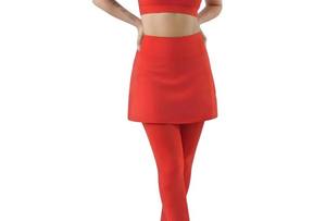 Falda sobre leggings para mujer, tela elástica premium, corte de cintura alta para yoga, fitness, viajes y uso casual - Product Image 4