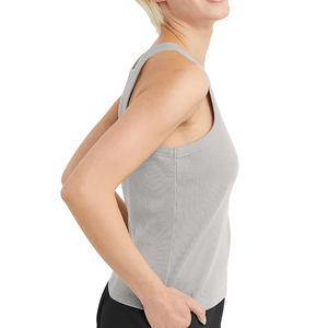 Venta al por mayor de camisetas sin mangas de algodón para mujer para el verano, con logo personalizado, para gimnasio, fitness, entrenamiento, culturismo. - Product Image 3