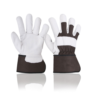 Gants de travail robustes en cuir de vachette 12 oz, antidérapants, avec manchette renforcée, durables, usage général, sans latex, sans silicone - Product Image 5