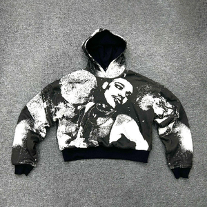 Custom High Quality Women <b>Crop</b> Top Knitted Zipper Hoodie Casual Printed Sports Workout <b>Zip</b> <b>up</b> Women's Hoodies - Product Image 1