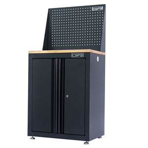 Armoire à outils personnalisable en acier inoxydable de 61 cm avec portes, plan de travail roulant, finition thermolaquée pour garage et atelier - Product Image 2