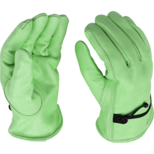 Gants de conduite robustes en cuir pleine fleur pour hommes, avec dragonne réglable, respirants, chauds et épais, polyvalents pour le jardinage - Product Image 5