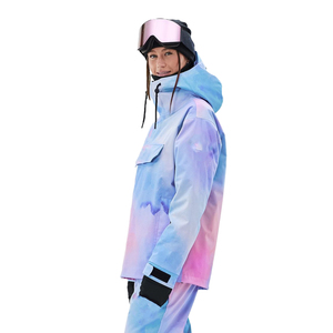 Chaqueta de Esquí para Mujer, Impermeable 5000mm, Cortavientos, Aislante, Transpirable, con Capucha, Ropa Deportiva de Invierno, Personalizable OEM - Product Image 2