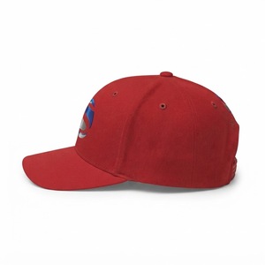 Gorra de Béisbol Bordada de 5 Paneles Personalizada al por Mayor, Color Rojo, para Adultos, de Tela de Algodón, Talla Ajustable, para Deportes - Product Image 5