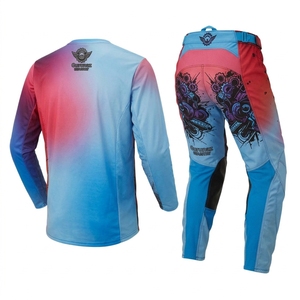 Conjunto de Pantalones y Jersey de Motociclismo Guruna Z Rojo Unisex de Poliéster/Algodón, Ropa de Motociclismo Transpirable, Impermeable, Resistente al Viento y de Secado Rápido - Product Image 2