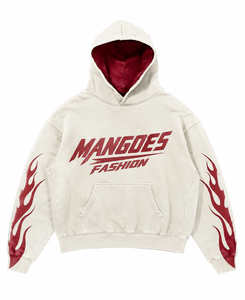 Sudadera con Capucha Oversize Estilo Urbano con Gráfico de Llama en la Manga, Casual, Unisex, de Poliéster/Algodón, Forro Polar Ecológico - Product Image 3