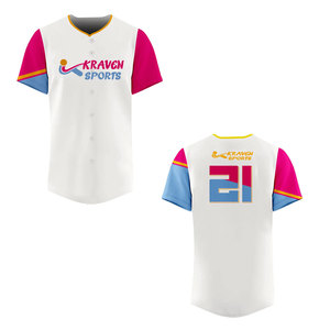 Maillot de baseball personnalisé avec logo brodé, 100% coton, maillot de baseball très vendu, maillot de baseball pour adultes - Product Image 3