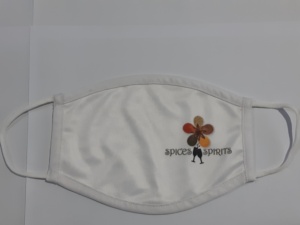 Masques de fête réutilisables en coton sur le thème des fêtes, écologiques, avec impression sérigraphique 1 couleur - Product Image 3