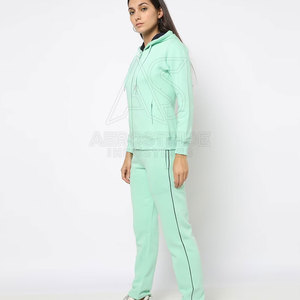 Pro Level Winter <b>Women's</b> Jogger Set 100% Cotton Durable Fabric Hooded Design Drawstring Closure-<b>Lightweight</b> Breathable for Daily - Product Image 3