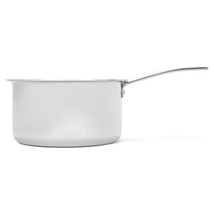 Casserole en acier inoxydable avec couvercle, design minimaliste rond, pour cuisinière à gaz et à induction - Product Image 2