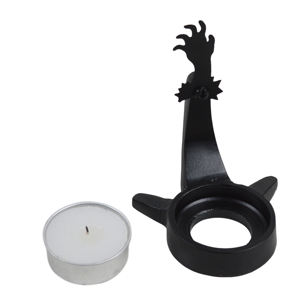 Porte-bougie en forme de cœur au design moderne avec finition noire, décoration d'intérieur, décoration festive, porte-bougie en métal aluminium - Product Image 5