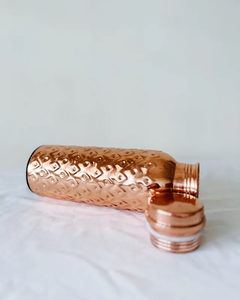 Top Trending Hammered Copper Beverage <b>Bottle</b> 100% Pure & Leak Proof with Ayurvedic Benefits Plastic Drinkware - Product Image 3