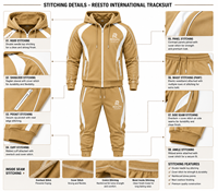 Survêtement de jogging pour homme en molleton de coton de qualité supérieure avec empiècements contrastants et fermeture éclair, collection hiver 2026, le plus vendu