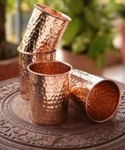 Verres à eau en cuivre personnalisables, styles variés, couleur unie, pour usage domestique - Product Image 2