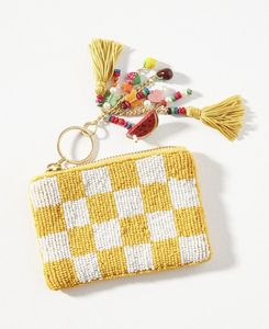 Bolsas de Monedas Personalizables al por Mayor con Cierre de Cremallera, Patrones Hechos a Mano, Bordado con Cuentas, Mini Bolsos para Mujer - Product Image 1