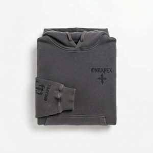 <b>Men's</b> Charcoal <b>Grey</b> Oversized Hoodie Graphic Streetwear Pullover <b>Sweatshirt</b> Custom Fleece Hooded <b>Sweatshirt</b> OEMs Clothing - Product Image 2