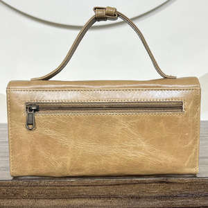 2025 New Fashion Full Grain Handmade Genuine Leather Wallet for Women Fashion Luxury High Quality Card Holder Top Handle Clutch - Product Image 5