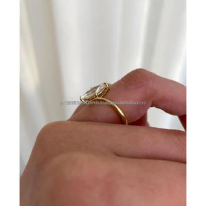 Anillo Unisex de Oro Blanco de 14k con Diamante Tallado, Cultivado en Laboratorio IGI/GIA, Estilo Vintage, para Boda/Compromiso, Oro Amarillo Fino, Regalo de Aniversario - Product Image 3