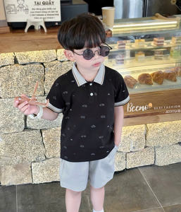 Camiseta Polo de Manga Corta y Pantalones Cortos para Niños, Ropa Casual de Verano para Niños Pequeños, Estilo Caballero para la Escuela y el Hogar - Product Image 6