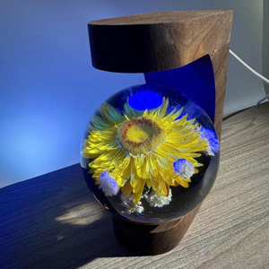 Epoxy Resin Decorative <b>Night</b> <b>Light</b>, Immortelle-Shaped, Spherical, 16-Color Rgb <b>Led</b> <b>Light</b> - Product Image 4