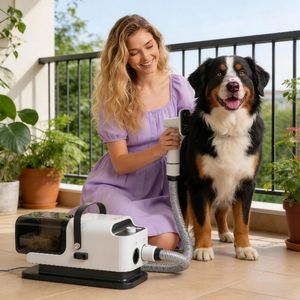 Aspiratore e Asciugatore per Toelettatura Cani con Alimentazione a Batteria, in Materiale ABS, Pettini per Rimozione Peli Animali Domestici, Strumenti per la Toelettatura di Piccoli Animali - Product Image 6