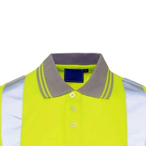 Polo réfléchissant haute visibilité, vêtements de travail de sécurité haute visibilité avec bande réfléchissante pour les travailleurs du bâtiment et l'industrie - Product Image 3