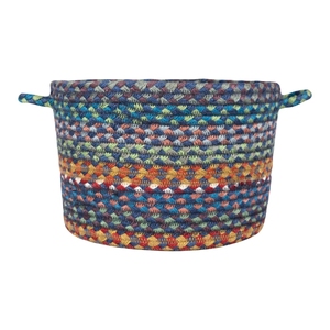 Multicolor Jute Rope Woven Storage <b>Basket</b> <b>Foldable</b> Jute Organizer Bin with Side Handles for Living Room - Product Image 1