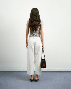 Camiseta Corta de Cuello Redondo para Mujer, de Alta Calidad, con Ribete de Encaje, Color Sólido, Algodón, Corte Ajustado, Transpirable, de Secado Rápido, para Verano - Product Image 4