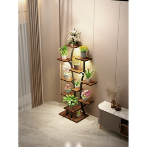 <b>Vase</b> Shape Indoor Plant <b>Stand</b> with Grow Lights Metal Flower Holder Rack for Indoor Plants - Product Image 1
