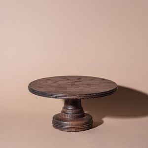 Support à gâteau en bois fait main de haute qualité avec plateau épais, style moderne antique pour une présentation élégante de pâtisseries et cupcakes - Product Image 3