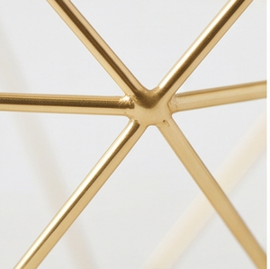 Cesta de Almacenamiento de Alambre Metálico Geométrico Premium, Diseño Moderno, Decoración para el Hogar, Color Dorado, Elegante Adorno para el Hogar - Product Image 2